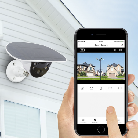 Cámara de carga solar control APP de Wi-Fi infrarroja inalámbrica al aire libre