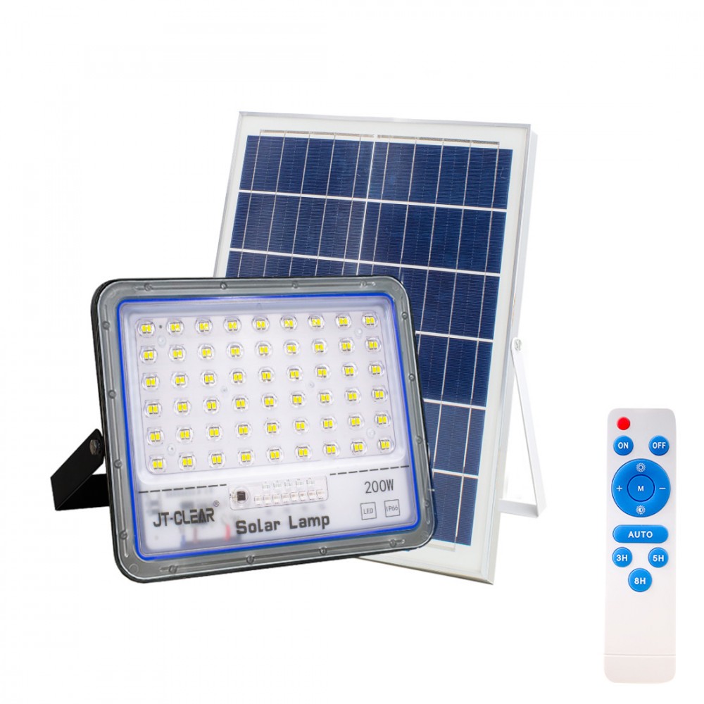 Faro LED Panel Solar Lámpara 200W 89398 Crepúsculo con Mando a Distancia IP66