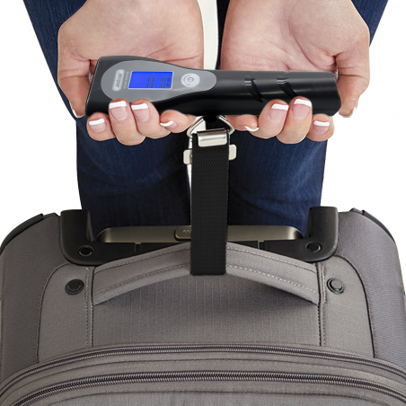 Báscula de maleta portátil digital equipaje con linterna de medidor Max 50Kg