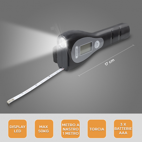 Báscula de maleta portátil digital equipaje con linterna de medidor Max 50Kg