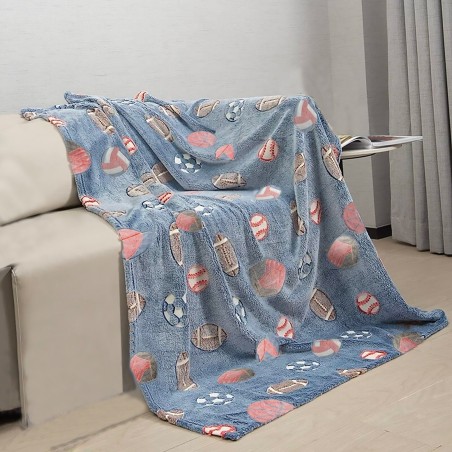 Manta mágica infantil polar Baloncesto Gris Fluorescente 170x180