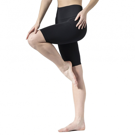 Pantalón corto de ciclismo para mujer NEGRO Leggings moldeadores Short Stretch