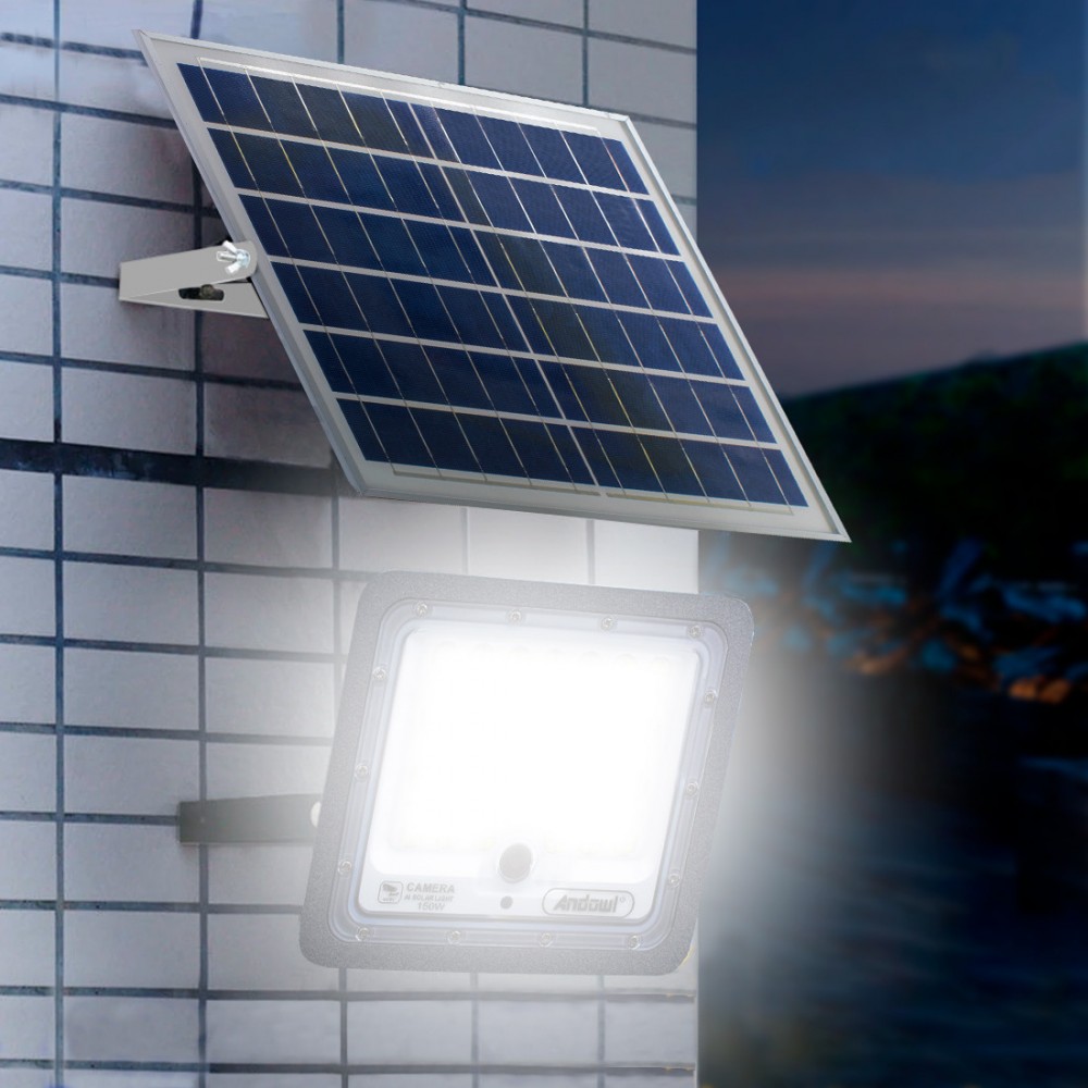 Faro LED con cámara de 5.0 MP Panel solar de...