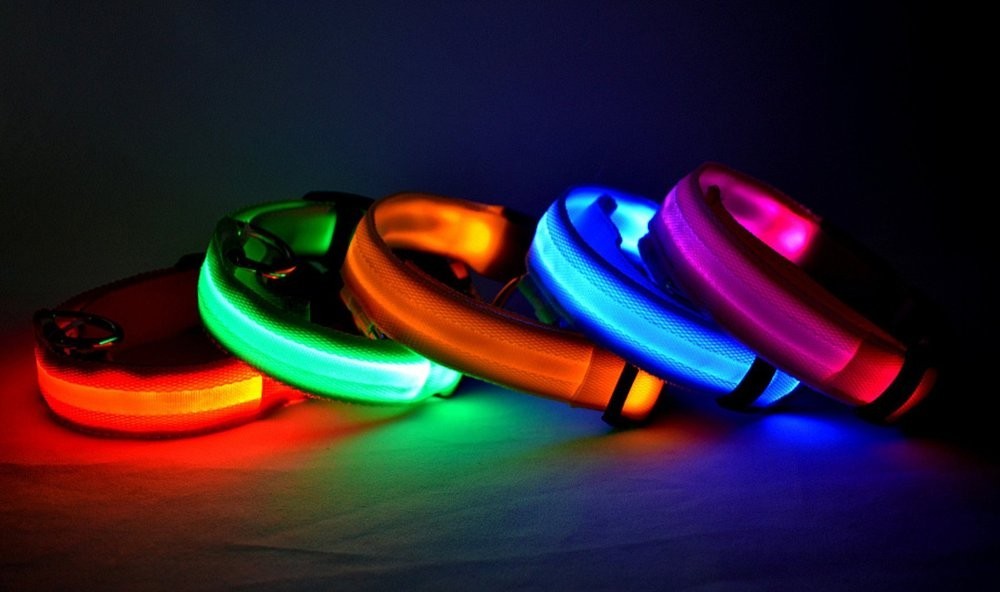 Collar ajustable LED para perros y gatos diferentes colores y tamaños - Imagen 13 de 30