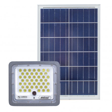 Faro LED 300 W con cámara de vigilancia de carga solar Q-SX76 Aplicación Wi-Fi