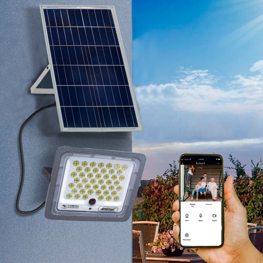 Faro LED de 450W con cámara de vigilancia de...