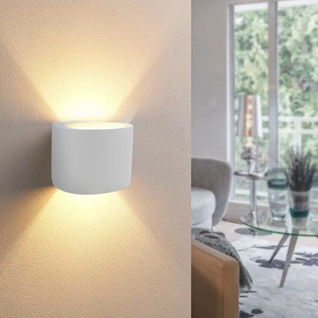 Aplique de pared de yeso GS-5016 G9 Montaje en pared emisión de luz doble