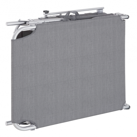 281013 Tumbona de Textilene respaldo ajustable GRIS tubo 18mm con toldo parasol