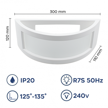 Aplique de yeso GS-5037 Aplique de pared LED de doble emisión R7S Attack