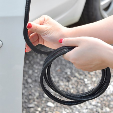 Protector puerta coche perfil tapa 2 Juntas 65cm Universal PVC cortable Negro