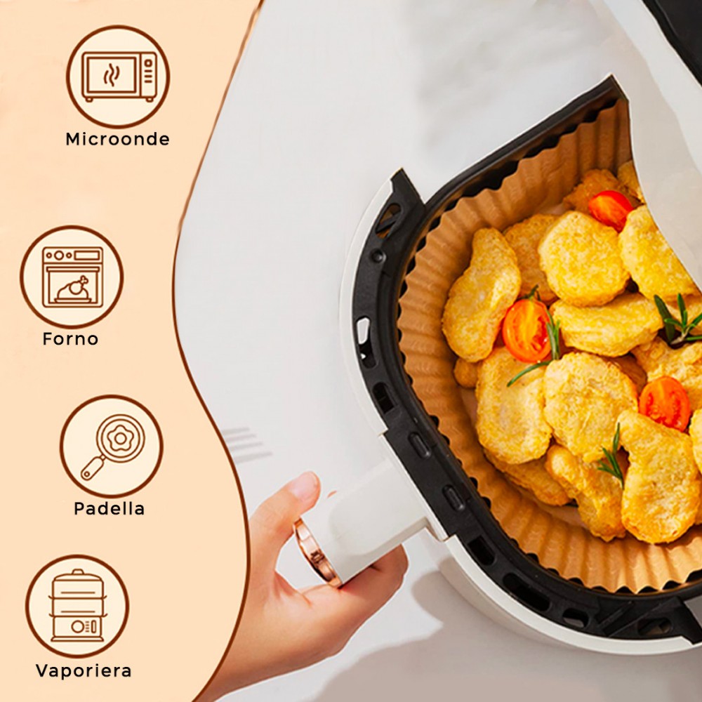 Papel de Horno Air Fryer 300uds Redondo 20cm...