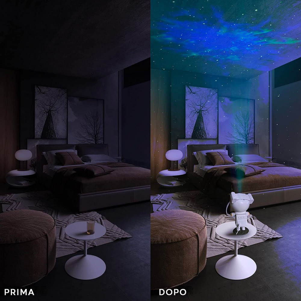 Proyector LED astronauta estrellas y galaxias...