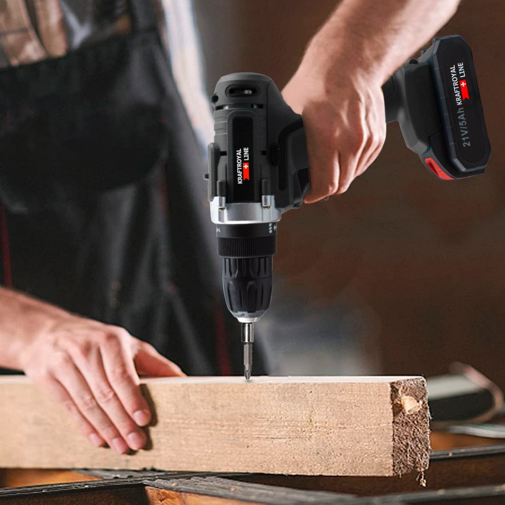 Taladro atornillador inalámbrico doble batería...