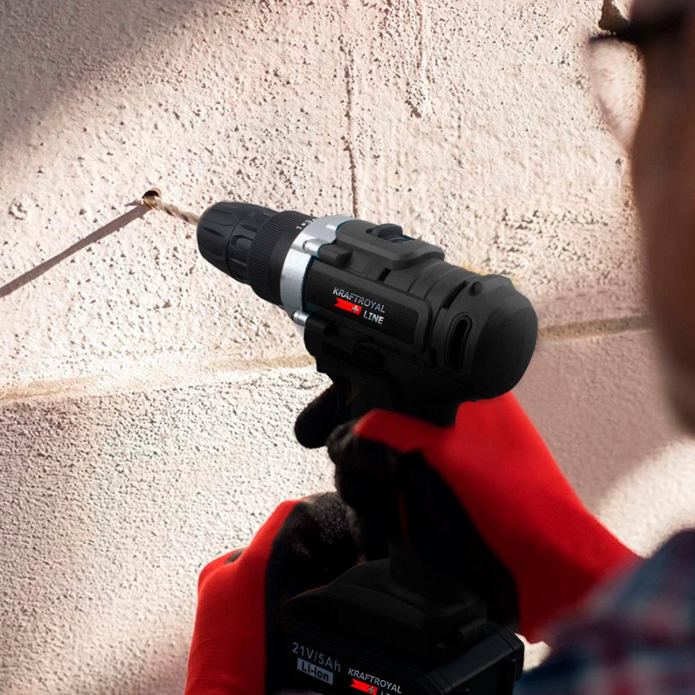 Taladro atornillador inalámbrico doble batería...