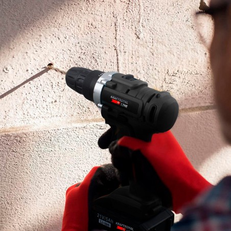 Taladro atornillador inalámbrico doble batería 21V accesorios velocidad 0-400rpm