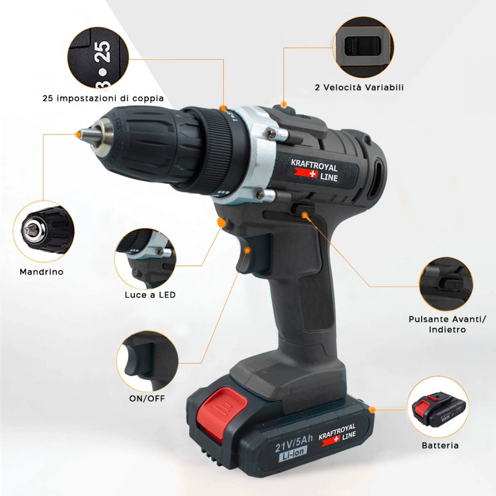 Taladro atornillador inalámbrico doble batería...