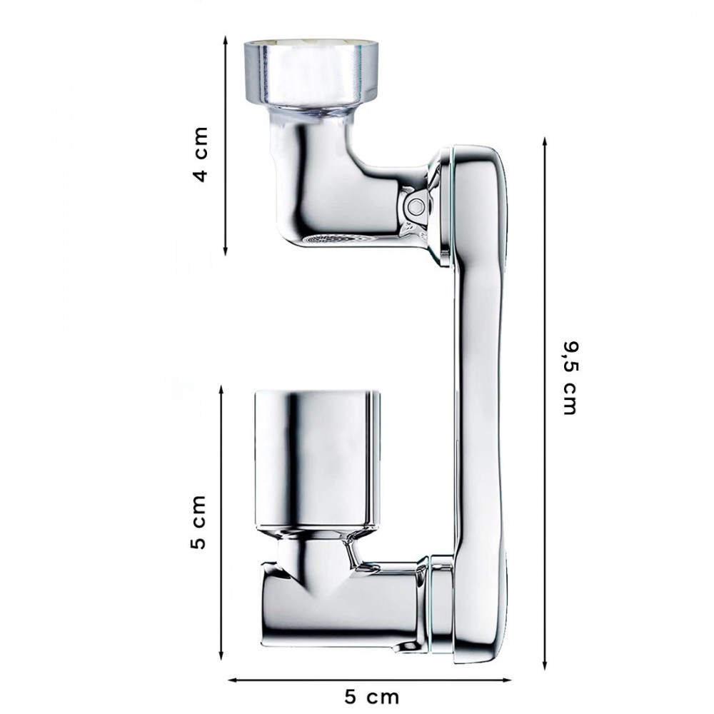 Extensión de grifo giratorio de 1080°...