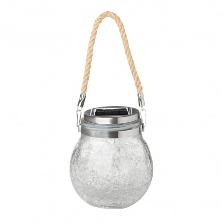 Linterna exterior de carga solar 2 uds. Tarro de esfera de vidrio con mini LED