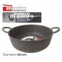Cacerola con 2 mangos 20 cm antiadherente y revestimiento con efecto piedra revestimiento - Accademia Mugnano CUORE DI PIETRA
