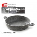 Cacerolade 36cm y dos mangos antiadherente y revestimiento con efecto piedra - Accademia Mugnano CUORE DI PIETRA