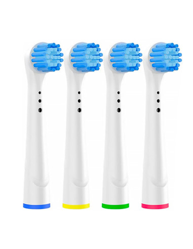 4x Cabezales reemplazo compatibles cepillo de dientes eléctrico de cerdas suaves