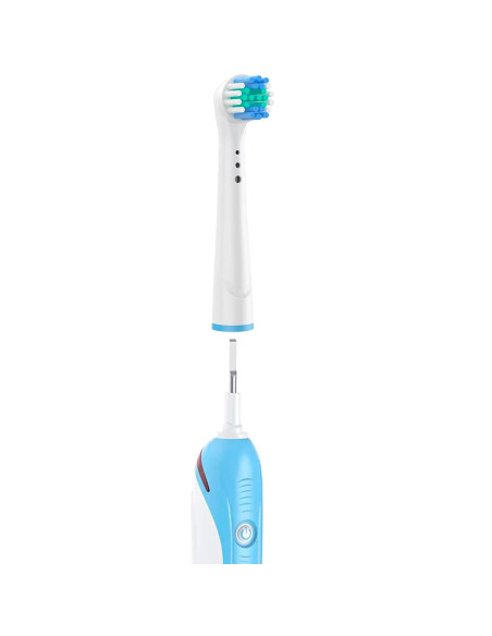 4pcs Cabezales recambio compatibles cepillo de dientes eléctrico cerdas redondas