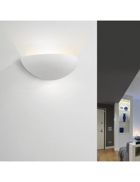 Plafón LED de yeso para pared GS-5036 Diseño de pared para pintar E27 Attack