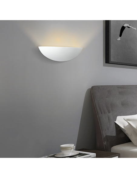 Plafón LED de yeso para pared GS-5036 Diseño de pared para pintar E27 Attack