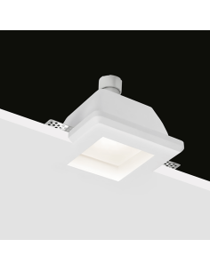 Portalámparas Escayola Retráctil GS-5003 Cuadrado Blanco... 2