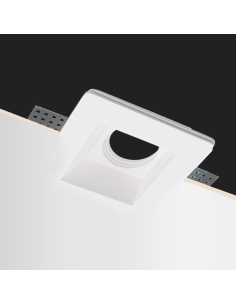 Portalámparas Escayola Retráctil GS-5006 Blanco Cuadrado... 2