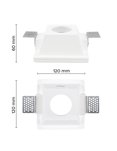 Portalámparas Escayola Retráctil GS-5006 Blanco...