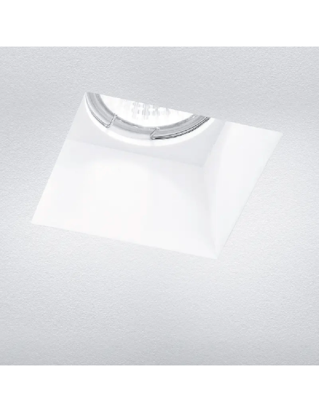 Portalámparas Escayola Retráctil GS-5006 Blanco Cuadrado Empotrable GU10 Attack