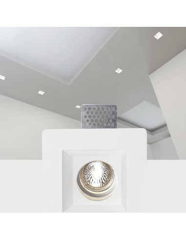 Portalámparas Escayola Retráctil GS-5006 Blanco...