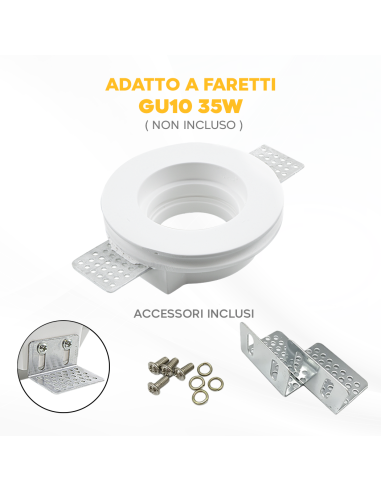 Portalámparas Retráctil de Yeso GS-5009 Redondo...