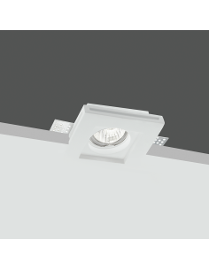 Portalámparas Escayola Retráctil GS-5010 Blanco Cuadrado... 2