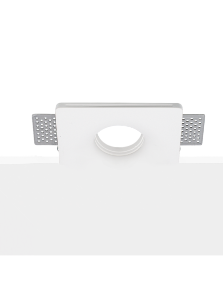 Portalámparas Escayola Retráctil GS-5011 Cuadrado Blanco Empotrable GU10 Attack