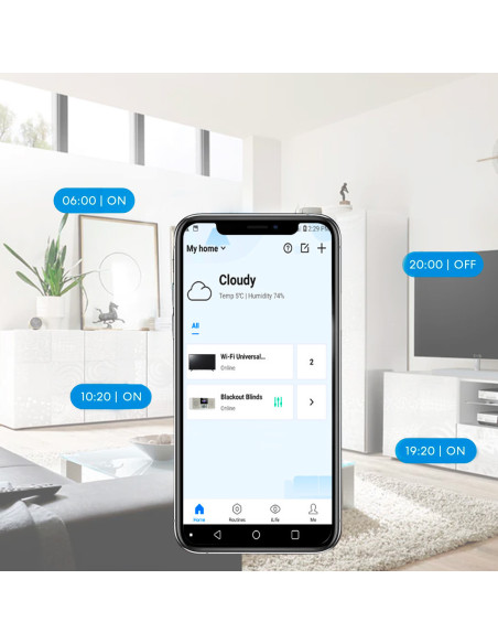 Enchufe inteligente Wi-Fi toma de corriente inalámbrica control remoto y app