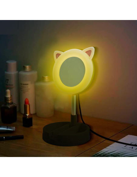 Espejo iluminado para Smartphone con Anillo de Luz LED Multiusos