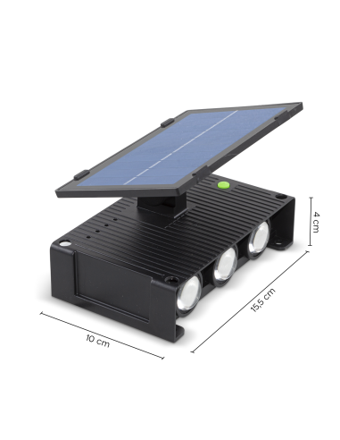 Lámpara de pared 6 LED con panel solar 7W Luz...