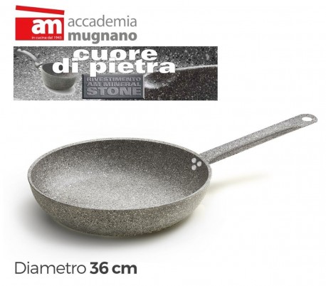 Cacerolade 28cm y dos mangos antiadherente y revestimiento con efecto piedra - Accademia Mugnano CUORE DI PIETRA