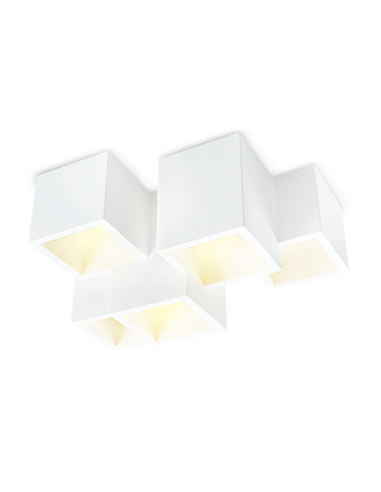 Aplique de Pared de Yeso GS-5029 Plafonieres 5 Soportes de Luz GU10 Pintable