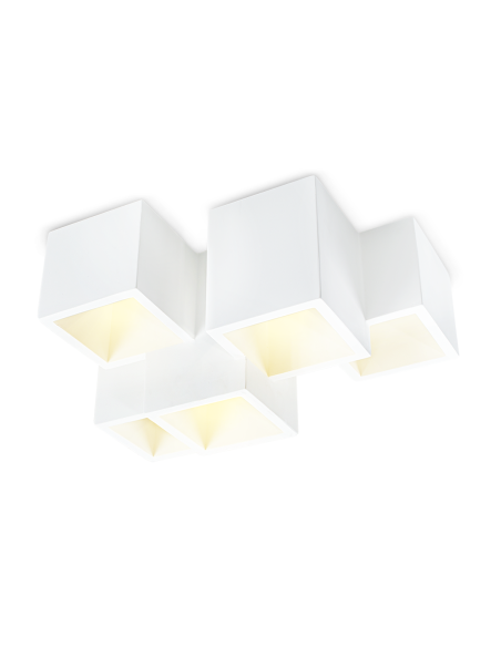 Aplique de Pared de Yeso GS-5029 Plafonieres 5 Soportes de Luz GU10 Pintable