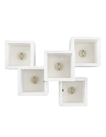 Aplique de Pared de Yeso GS-5029 Plafonieres 5 Soportes de Luz GU10 Pintable