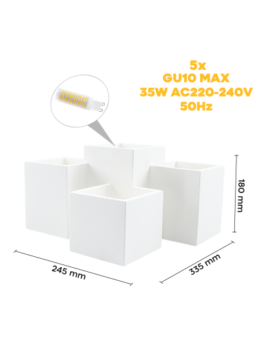 Aplique de Pared de Yeso GS-5029 Plafonieres 5...