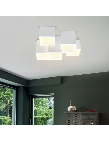 Aplique de Pared de Yeso GS-5029 Plafonieres 5 Soportes de Luz GU10 Pintable