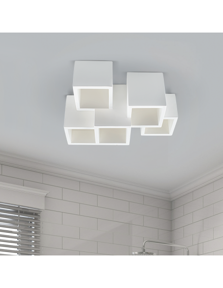 Aplique de Pared de Yeso GS-5029 Plafonieres 5 Soportes de Luz GU10 Pintable