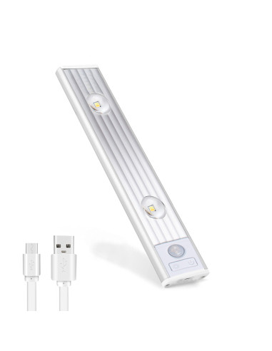 Tira LED Magnética Luz Inteligente de 30 cm Recargable por USB Sensor Movimiento