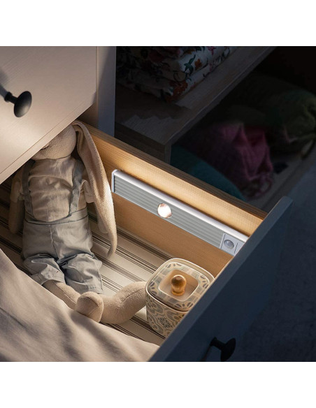 Tira LED Magnética Luz Inteligente 20 cm Recargable por USB Sensor Movimiento