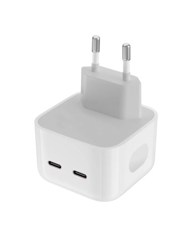 Adaptador de cargador de doble carga para smartphone con toma USB-C+C de 35W