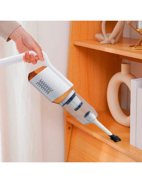 Aspiradora sin cables, escoba eléctrica sin bolsa, filtro antipolvo, recargable